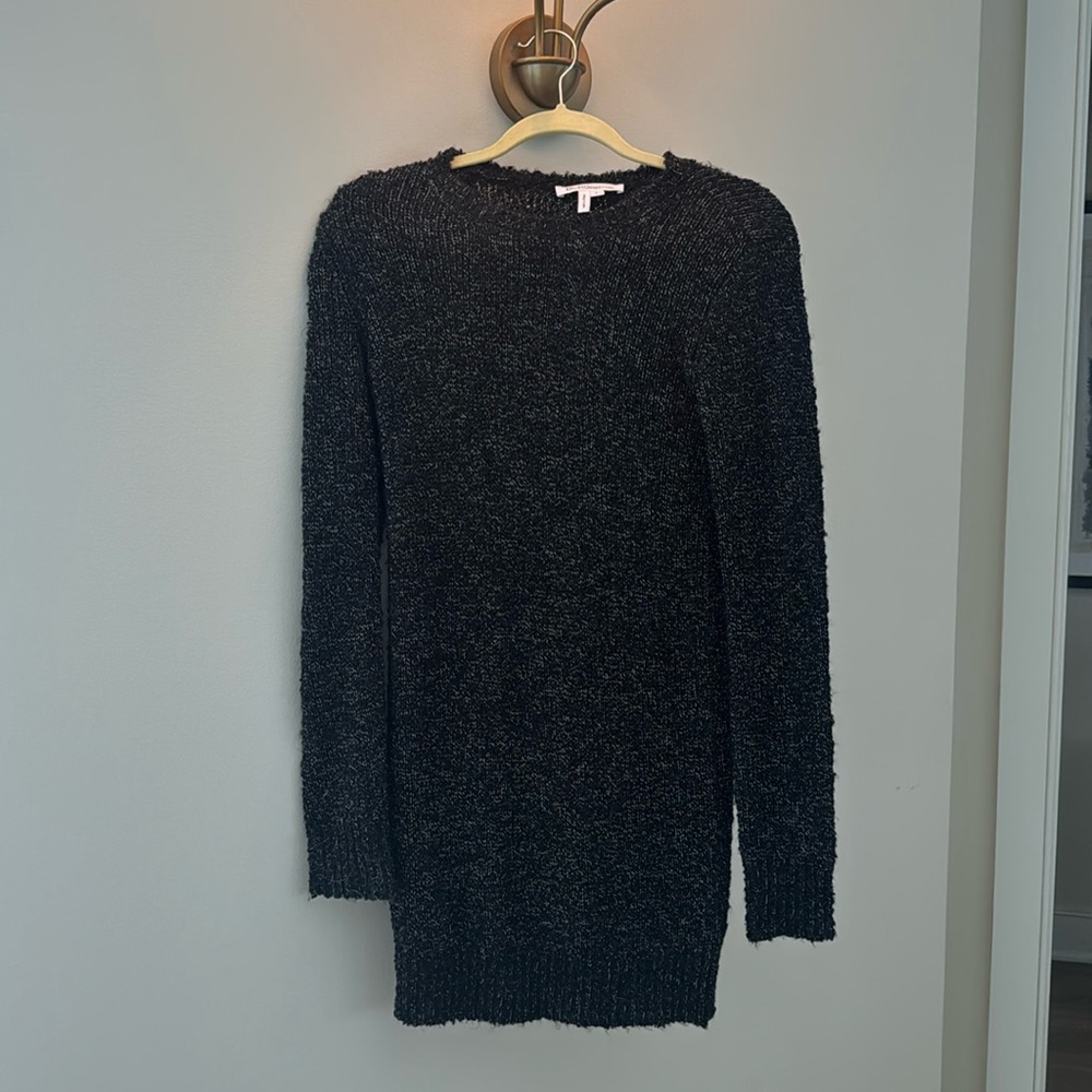 BCBGeneration long sleeve sweater dress in heather black. Size M
